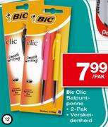 Bic Clic Balpuntpenne Verskeidenheid-2-pak per pak