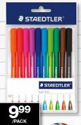 Staedtler Fluorescent Ballpoint Pens-10-pack per pack