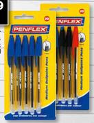 Penflex Clear Ballpoint Pen -10 Pack