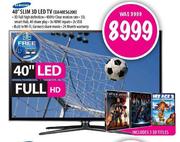 Samsung Slim 3D LED TV-40" (UA40EHS6200)