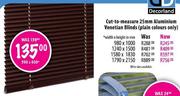 Cut-To-Measure Aluminium Venetian Blinds-1580(w) x 1830(h)mm