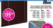 Cut-To-Measure Aluminium Venetian Blinds-1240(w) x 1500(h)mm 