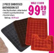 Embossed Bathroom Set-2 Piece Per Set