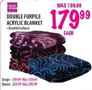 Simple Choice Queen Furpile Acrylic Blanket