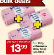Johnson's Baby Soap-3 x 100gm
