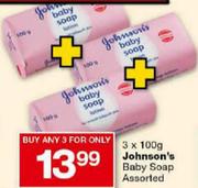 Johnson's Baby Soap-3 x 100gm 