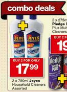 Jeyes Household Cleaners Assorted-2 x 750ml