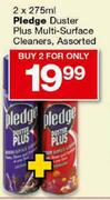 Pledge Duster Plus Multi-Surface Cleaners Assorted-2 x 275ml