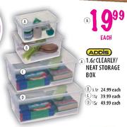 Addis Clearly Neat Storage Box-1.6L Each