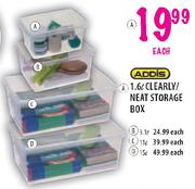 Addis Clearly Neat Storage Box-15L Each