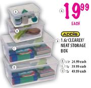 Addis Clearly Neat Storage Box-3.1L Each