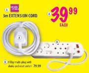 Simple Choice 8 Way Multi-Plug with Shuka and Reset Switch 