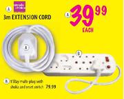 Simple Choice Extension Cord-3m Each