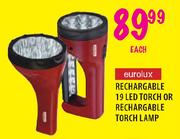 Eurolux Rechargeable 19 LED Torch Or Reachargeable Torch Lamp-Each 