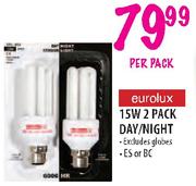 Eurolux 2 Pack Day/Night-15W Per Pack