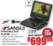 Sansui Portable DVD Player-7" Screen