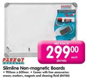 Parrot Slimline Non-Magnetic Boards-900mm x 600mm each
