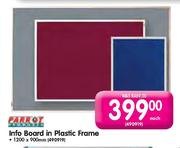 Parrot Info Board in Plastic Frame-1200mm x 900mm