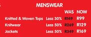 Menswear Knitted & Woven Tops