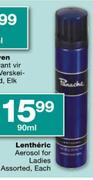 Lentheric Aerosol For Ladies-90ml Each