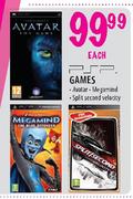 PSP Games Avatar, Megamind & Split Second Velocity-Each