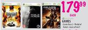 XBOX 360 Games Saints Row 2, Medal of Honor & Gears Of War 2-Each