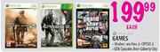 XBOX 360 Games Modern Warfare 2, Crysis 2, GTA Episodes From Liberty City-Each