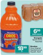 Brookes Oros Original/Naartjie/Lemos Squash, Each-2 Ltr