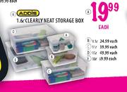 Addis 3.1L Clearly Neat Storage Box-Each 