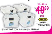 Addis Clear Storage Box-56L