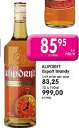 Klipdrift Export Brandy-Unit Price Per Case 