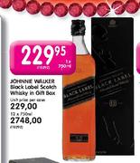 Johnnie Walker Black Label Scotch Whisky In Gift Box-1 x 750ml 