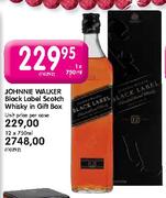 Johnnie Walker Black Label Scotch Whisky In Gift Box-12 x 750ml 