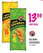 Bakers Mini Cheddars-6's Per Pack