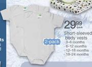 Short Sleeved Body Vests-(0-6)Months