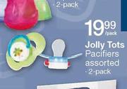 Jolly Tots Pacifiers Assorted-2 Pack 