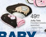  Jolly Tots Hooded Towels Assorted-75cmx75cm Each