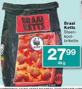 Braai Ketts Steenkool Brikette-4kg