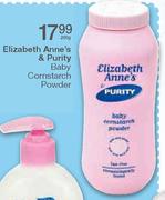 Elizabeth Anne's & Purity Baby Cornstarch Powder-200g