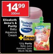Elizabeth Anne's Purity Baby Aqueous Cream-350ml