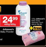 Johnson's Baby Powder-400g/500g 