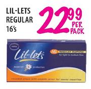 Lil-Lets Regular-16's Per Pack