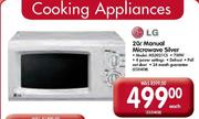 LG Manual Microwave Silver-20Ltr Each