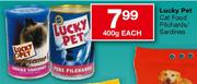 Lucky Pet Cat Food Pilchards/Sardines-400g Each