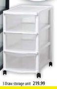 3 Draw Storage Unit-Each