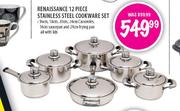 Renaissance 12 Piece Stainless Steel Cookware Set