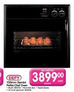 Defy 750mm Gemini Petite Chef Oven