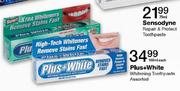 Plus + White Whitening Toothpaste-100ml Each