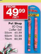 Pet Shop 3D 70cm Dog Collar Set-per set