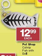Pet Shop Catnip Fish with Bell-each